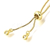 Adjustable Brass Colorful Cubic Zirconia Slider Bracelet Making KK-L230-15G-01-3