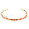 Twisted Brass Enamel Cuff Bangle BJEW-T020-02B-NF-1