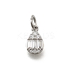 Brass Micro Pave Cubic Zirconia Charms KK-P295-33P-1