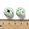 St. Patrick's Day Series Printed Schima Wood European Beads WOOD-V002-01G-3
