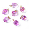Two Tone Transparent Spray Painted Glass Pendants LS-X-GLAA-N035-014-G03-1