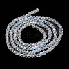 Electroplate Transparent Glass Beads Strands EGLA-A035-T3mm-L19-2