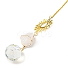 Wire Wrapped Nuggets Natural Quartz Crystal Pendant Decorations LS-HJEW-C008-02A-G-2
