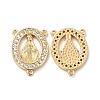 Eco-friendly Brass Micro Pave Cubic Zirconia Multi-strand Links KK-D066-08G-RS-2