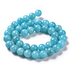 Natural Mashan Jade Round Beads Strands G-D263-8mm-XS28-4