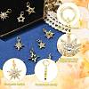 10Pcs 10 Styles Star Brass Micro Pave Clear Cubic Zirconia Charms KK-CJ0002-43-3