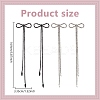 2 Pairs 2 Colors Alloy Bowknot Dangle Stud Earrings with Sterling Silver Pins EJEW-AN0004-89-2