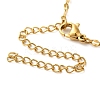 304 Stainless Steel Pave Natural Stone Pendant Necklaces for Women LS-NJEW-U009-03G-05-3