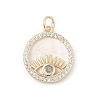 Brass Micro Pave Clear Cubic Zirconia Pendants KK-A207-10C-G-1