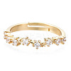 Exquisite Cubic Zirconia Flower Adjustable Ring X-RJEW-N035-059-NF-1
