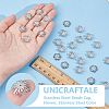 300Pcs 304 Stainless Steel Beads Cap STAS-UN0056-66-5