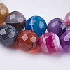 Natural Agate Beads Strands G-H1593-8mm-6-3