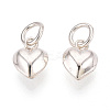 925 Sterling Silver Heart Charms STER-T008-32S-04-3