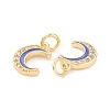 Eco-Friendly Brass Micro Pave Cubic Zirconia Charms KK-I698-32G-4