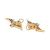 Rack Plating Brass Micro Pave Colorful Cubic Zirconia Pendants ZIRC-C040-48F-G-3