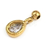 304 Stainless Steel Cubic Zirconia Pendants LS-STAS-L296-12G-2