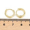 Star Brass Micro Pave Clear Cubic Zirconia Hoop Earrings EJEW-D348-21G-3