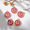 Golden Plated Alloy Enamel Charms ENAM-S118-08G-5
