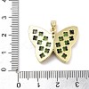 Brass Micro Pave Cubic Zirconia Pendants KK-F877-09G-3