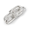 Brass Micro Pave Clear Cubic Zirconia Pendants KK-R219-27P-2