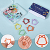 20Pcs 10 Colors Zinc Alloy Baking Paint Bell Shape Keychain Clasps FIND-SC0017-44-4