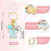 4Pcs Alloy Enamel Keychain KEYC-TAC00036-3