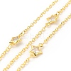 Clear Cubic Zirconia Star Link Chains CHC-G017-21G-1