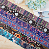 SUPERFINDINGS 12 Yards 6 Patterns Ethnic Style Double-Sided Polyester Ribbon OCOR-FH0001-16-4