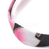 Ethnic Style Polyester Flower Printed Ribbon Bracelets BJEW-JB10495-01-4