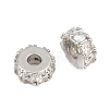Brass Pave Clear Cubic Zirconia Beads CU-CBA6A75-19A-P-2