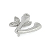 Brass Crystal Rhinestone Letter Links Connector Charms KK-S395-06P-V-2