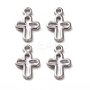 Brass Tiny Cross Charms KK-L205-10P-1