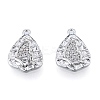Brass Micro Pave Clear Cubic Zirconia Charms KK-N216-588P-2