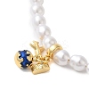 Rack Plating Travel Theme Brass & Cubic Zirconia & Enamel Pendant Necklaces NJEW-C056-01G-1