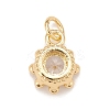 Brass Inlaid Clear Cubic Zirconia Charms KK-A161-34G-B-3