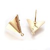 Brass Stud Earrings Findings KK-P153-31G-NF-2