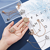 6Pcs 6 Style Long Chain Tassel Dangle Alloy Rhinestone Brooches JEWB-CA0001-12-3