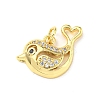 Brass Micro Pave Cubic Zirconia Pendants FIND-Z023-02D-1