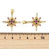 Brass Micro Pave Cubic Zirconia Pendants X-KK-S526-45G-3