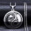 Yin-yang 201 Stainless Steel Pendant Necklaces for Women NJEW-M105-07A-P-1