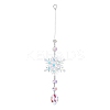 AB Color Glass Snowflake Pendant Decorations AJEW-Q144-02P-04-2