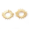 Brass Solar Eclipse Pendants KK-J278-29G-1