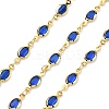 Brass Glass Oval Link Chains CHC-R001-02G-05-1
