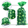 Rectangle Shamrock Clover Print Plastic Cookies Packing Pouches ABAG-WH0038-35A-6