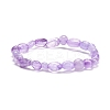 Natural Lavender Amethyst Chip Beads Stretch Bracelet BJEW-JB07115-1
