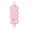 MIYUKI Delica Glass Seed Beaded Connector Charms PALLOY-MZ01025-1
