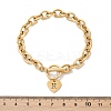 Golden 304 Stainless Steel Charm Bracelets NJEW-K284-01G-R-5