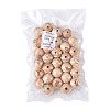 Natural Undyed Beech Beads WOOD-BT0001-04-21