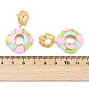 304 Stainless Steel Enamel Dangle Stud Earrings for Women EJEW-F353-01G-01-5