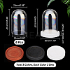   6 Sets 3 Colors Iridescent Glass Dome Cover DJEW-PH0001-27-2